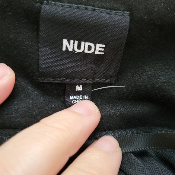 NUDE Knee Length Suede Wrap Skirt - Picture 4 of 4